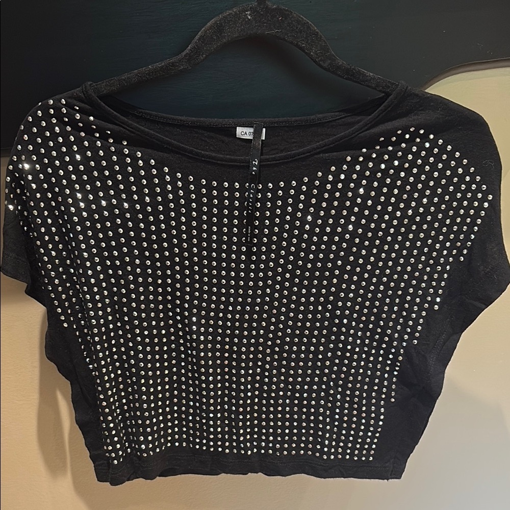 Black Studded Women's Top
